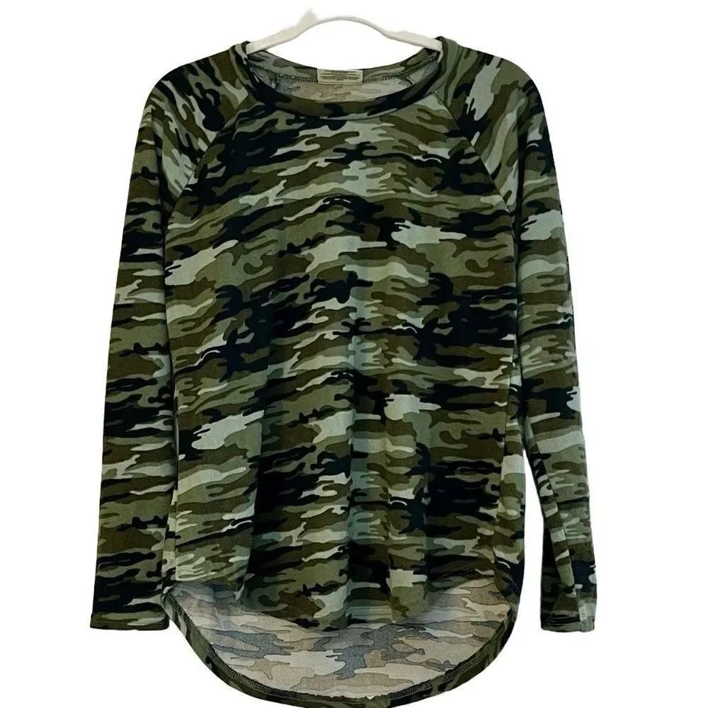 Bobbie Brooks Ladies Soft Camouflage Long Sleeve Top Large